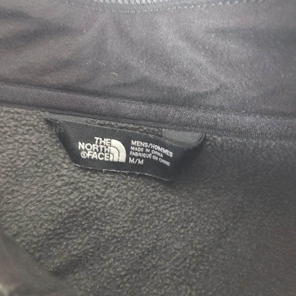 The North Face Jacket Mens Medium Dark Gray Full‎ Zip Zipper Pocket Sweater Coat